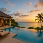 Villa de luxe en location aux Caraibes avec vue mer et piscine privée