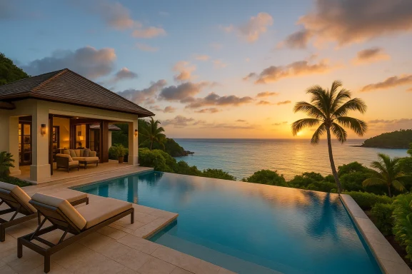 Villa de luxe en location aux Caraibes avec vue mer et piscine privée